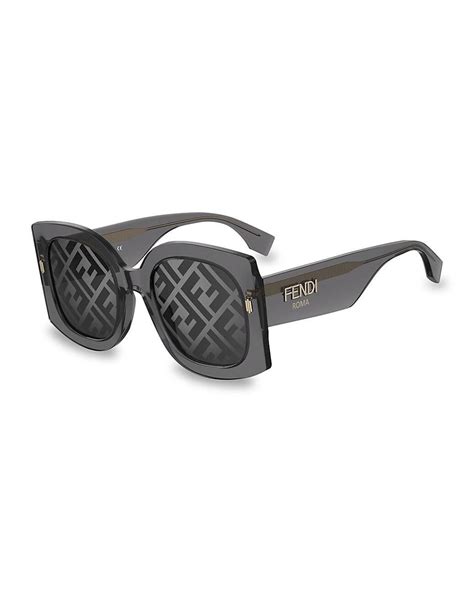 fendi 53mm square logo sunglasses|fendi oversized sunglasses.